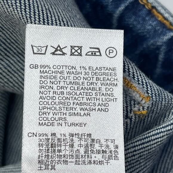 Reiss women’s Selin Petite Mid-Rise Straight-Leg Jeans in Mid Blue size 28P - Picture 10 of 10